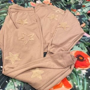 Tan Star Sweats- used